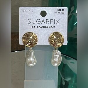 Sugarfix by BaubleBar Gold and Pearl Drop Earrings, new!
